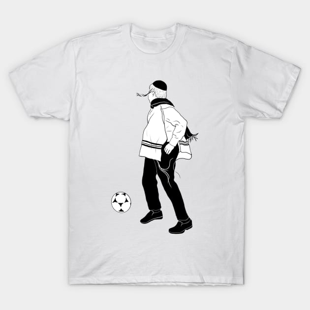 Orthodox jew playing football T-Shirt by argiropulo